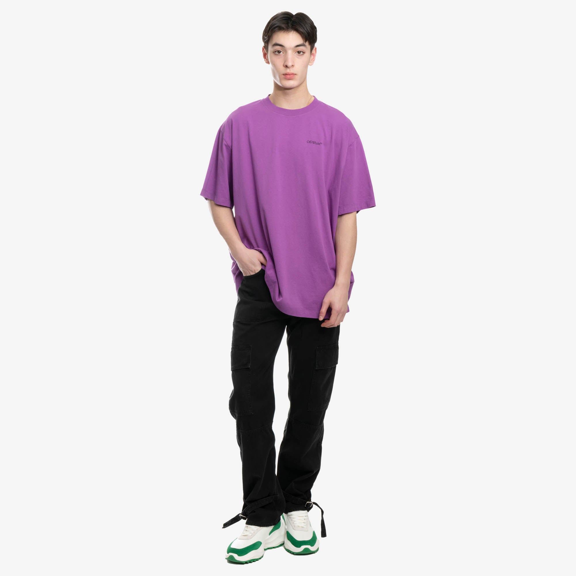 Off - White Jumbo Arrow Over Tee Orchid - 2