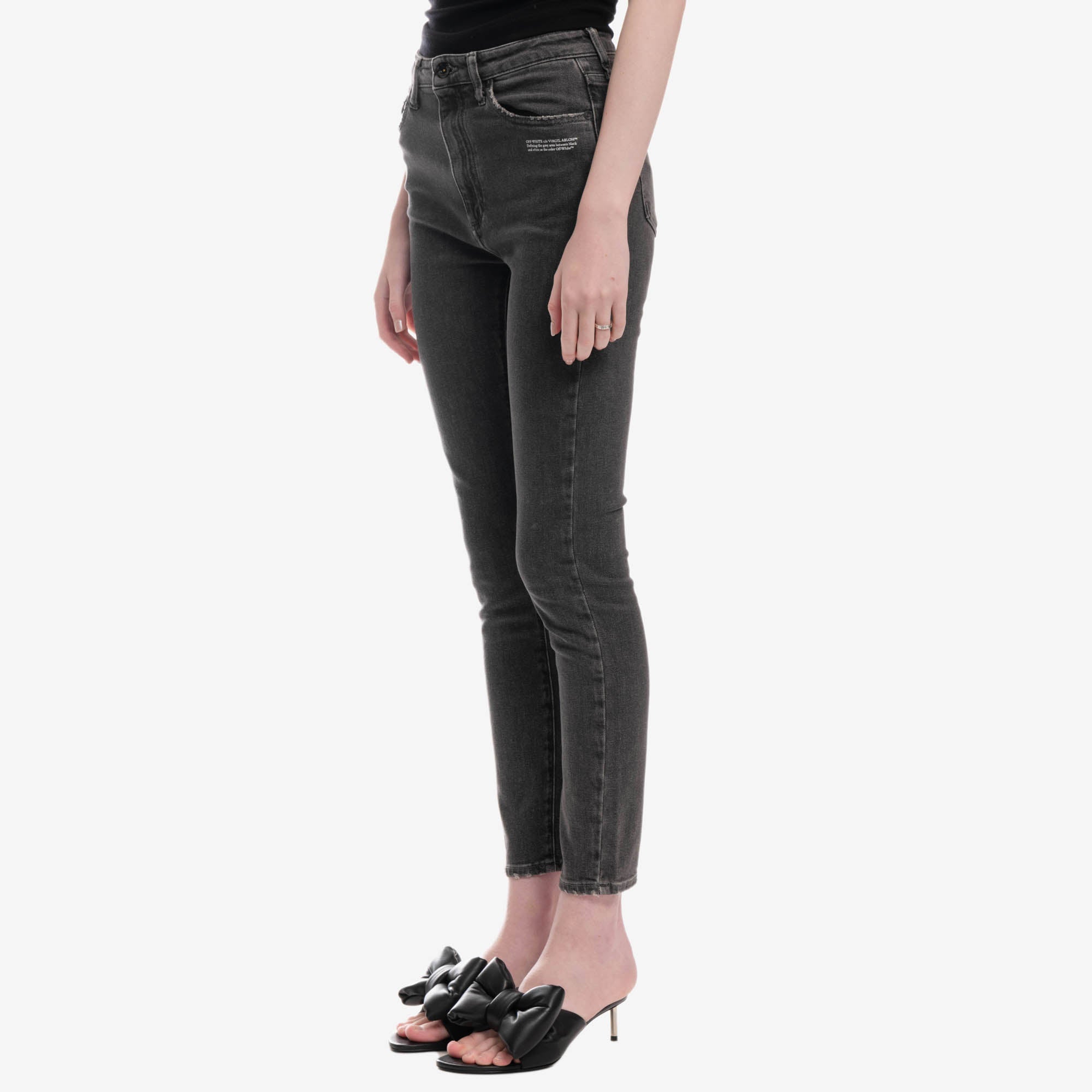 Off - White Corporate Skinny Jeans DARK GREY - 3