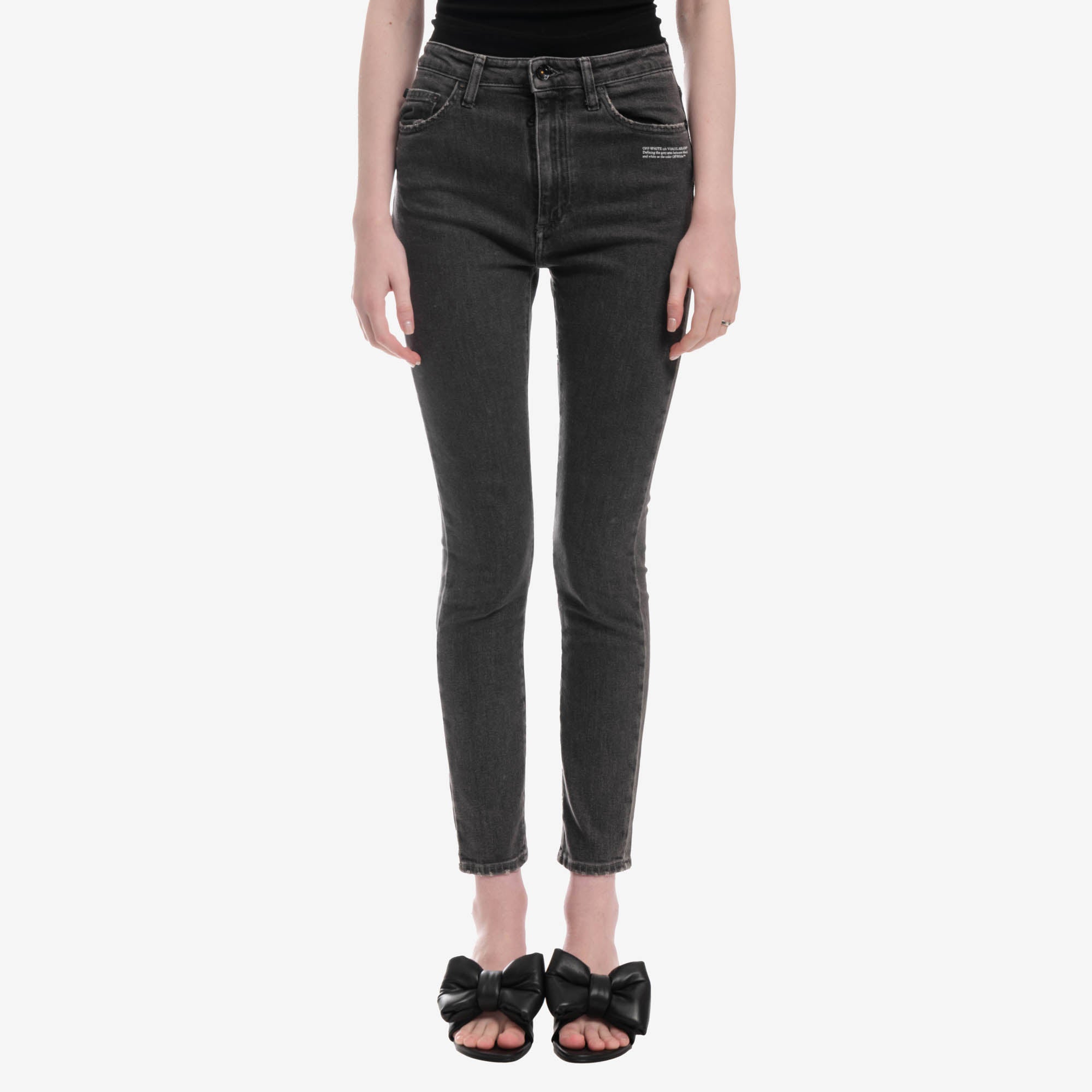 Off - White Corporate Skinny Jeans DARK GREY - 1