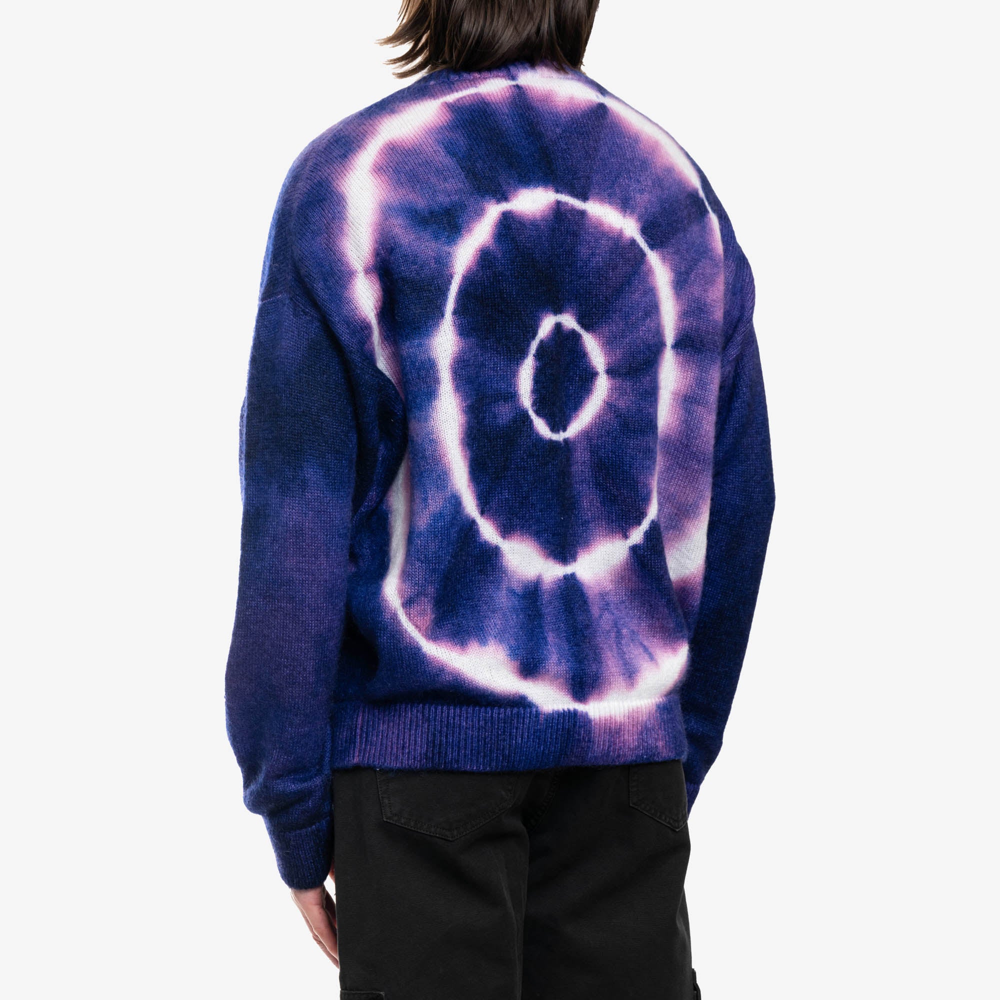 Off - White Tie Dye Mohair Skate Sweater Purple - 4