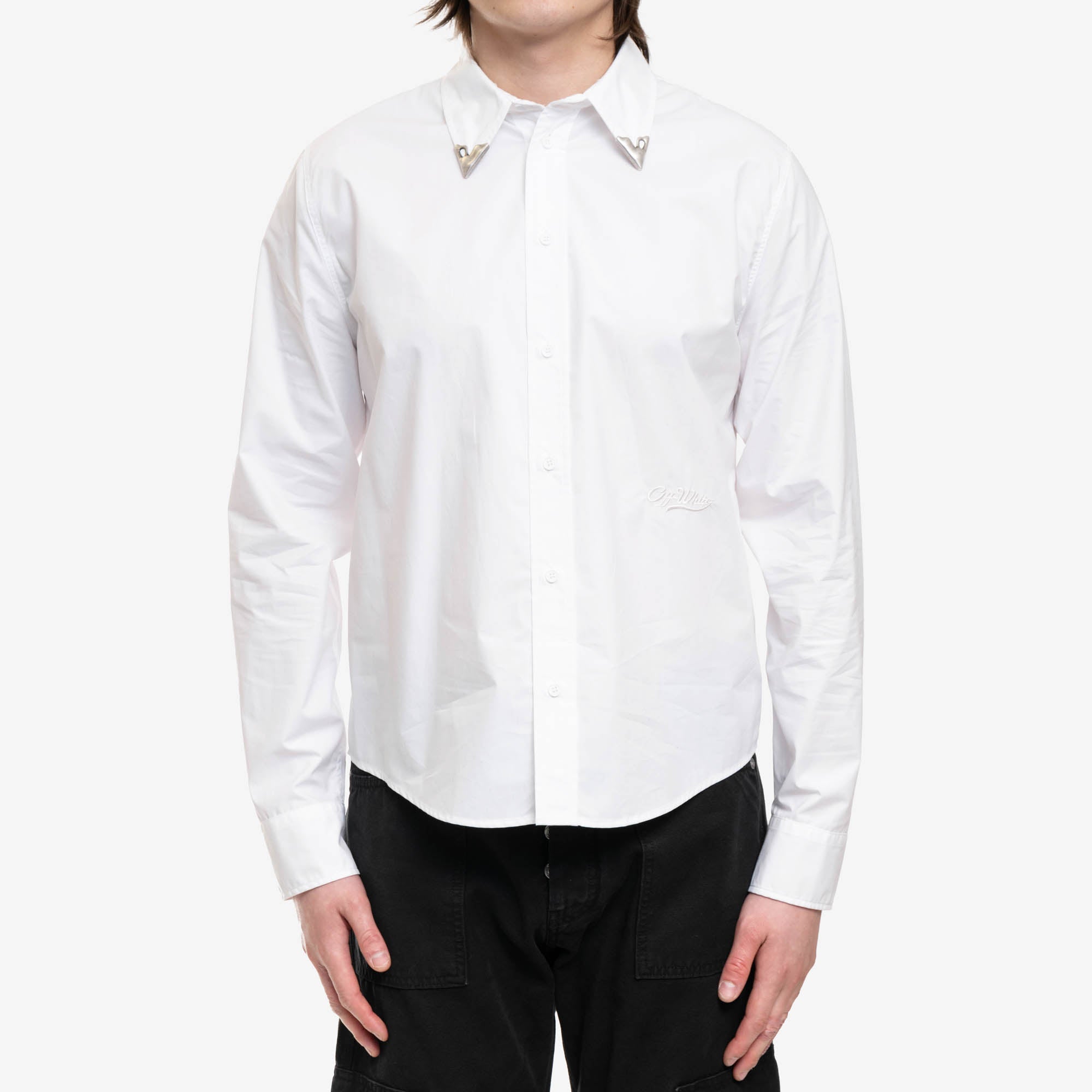 Off - White Wave Off Slim Fit Shirt White - 1