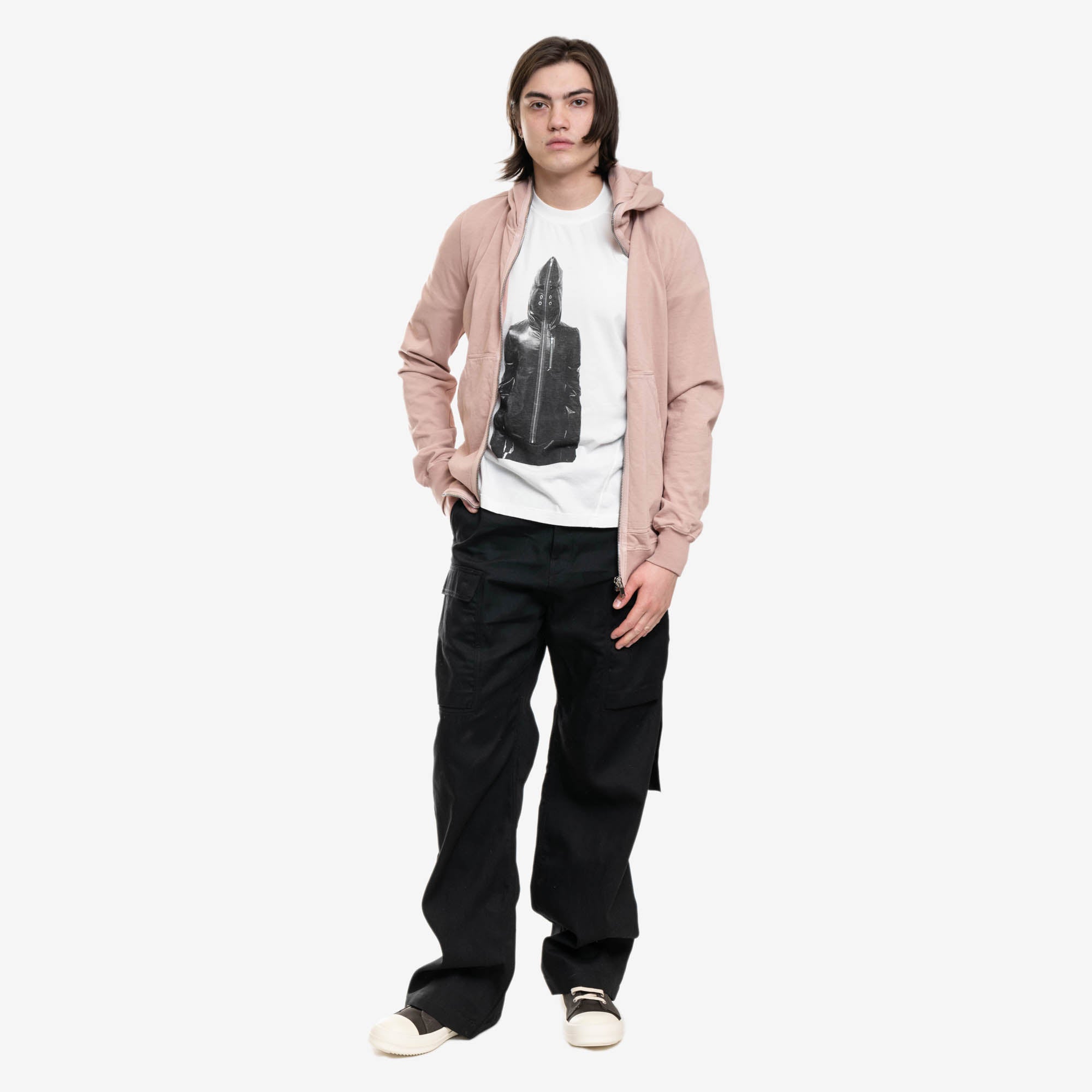 Rick Owens DRKSHDW EDFU Faded Pink Gimp Hoody Faded Pink - 2