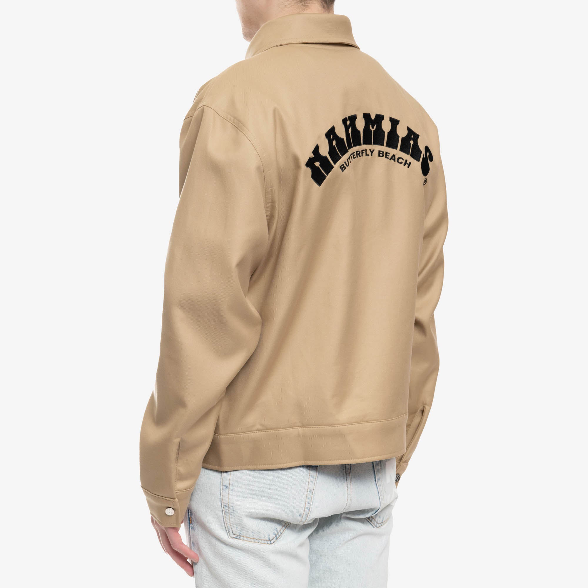 Nahmias Zip Up Worker Jacket Sand - 4