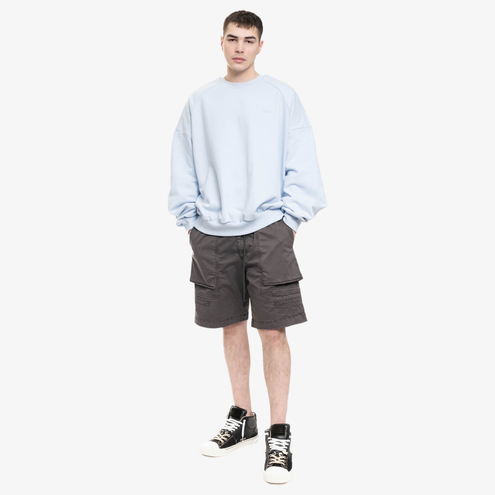 Juun.J Flap Detail Outdoor Dyed Shorts Grey - 2