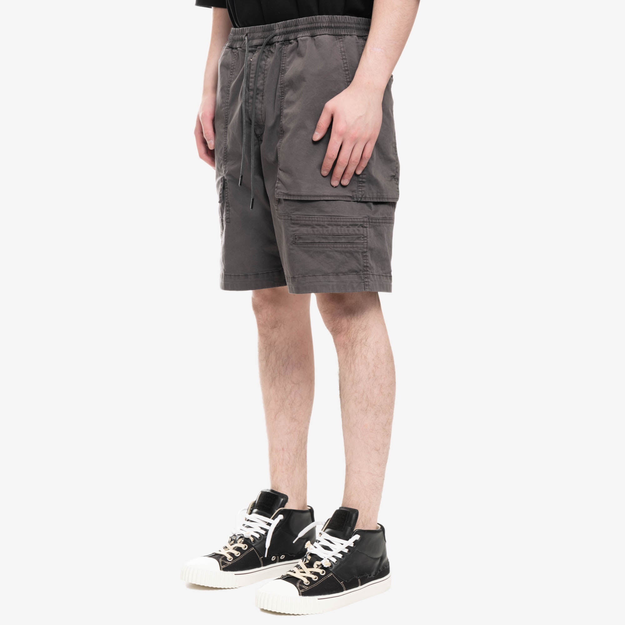 Juun.J Flap Detail Outdoor Dyed Shorts Grey - 3