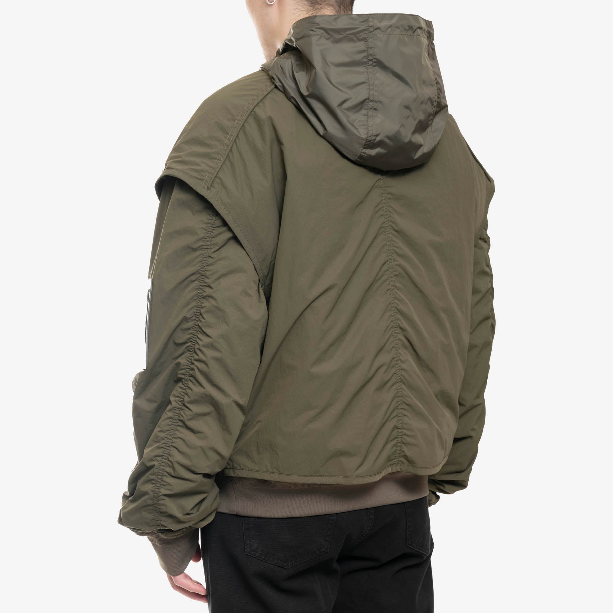 Juun.J Lightweight Hood Detach MA - 1 Jacket Military Green - 4