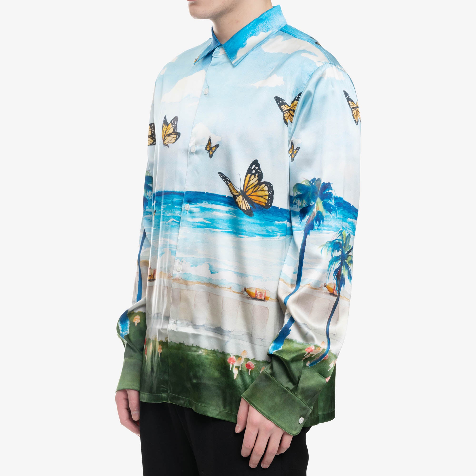 Nahmias Butterfly Beach LS Shirt Blue - 3