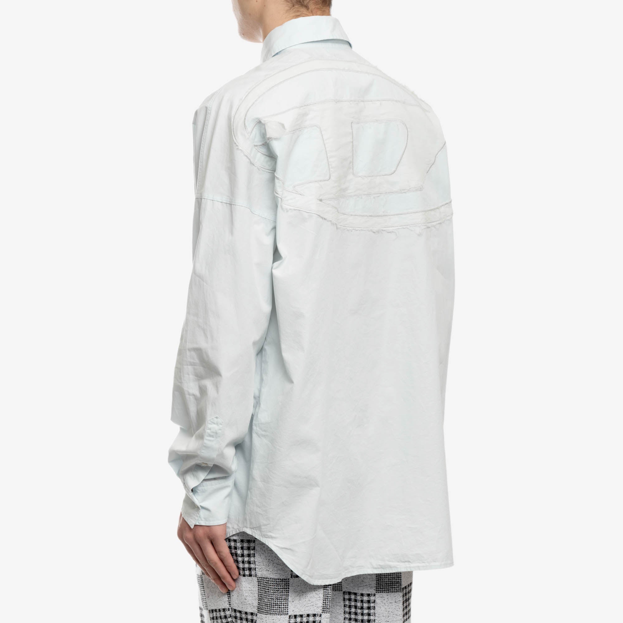 DIESEL Raw Logo Shirt Light Blue - 4