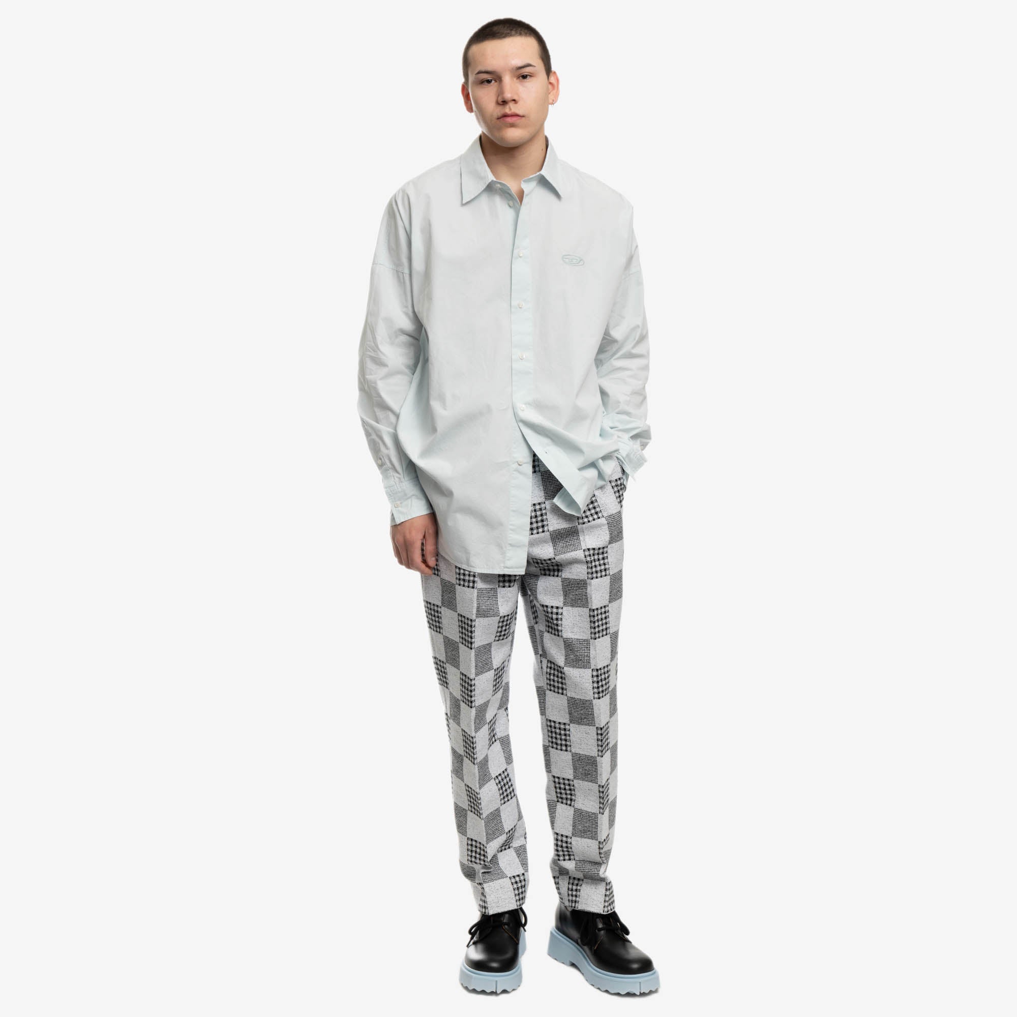 DIESEL Raw Logo Shirt Light Blue - 2