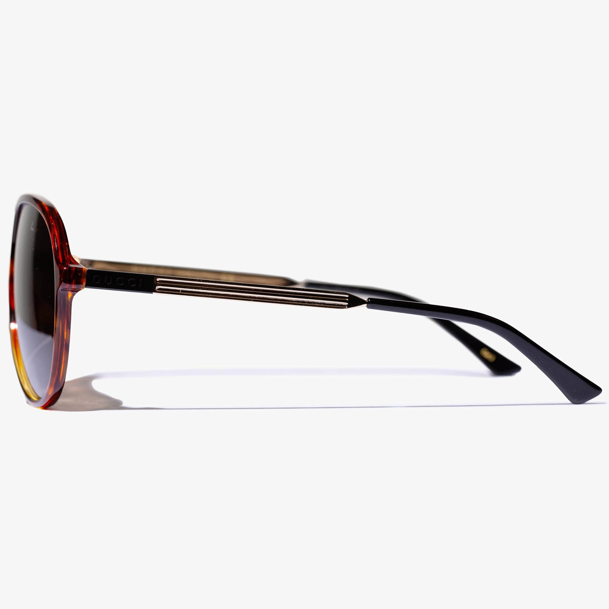 Gucci Eyewear Mens Havana Aviator Frame Sunglasses Havana - 3