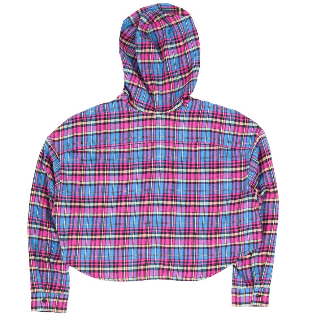 Adaptation Womens Cropped Hooded Shirt Pink - 5