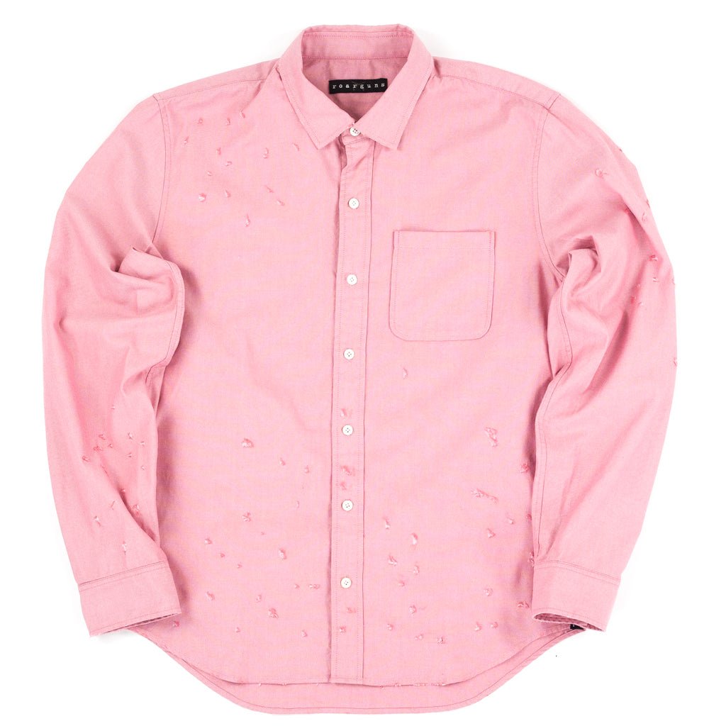 Roar Guns Love and Peace Distressed Shirt Pink - 4