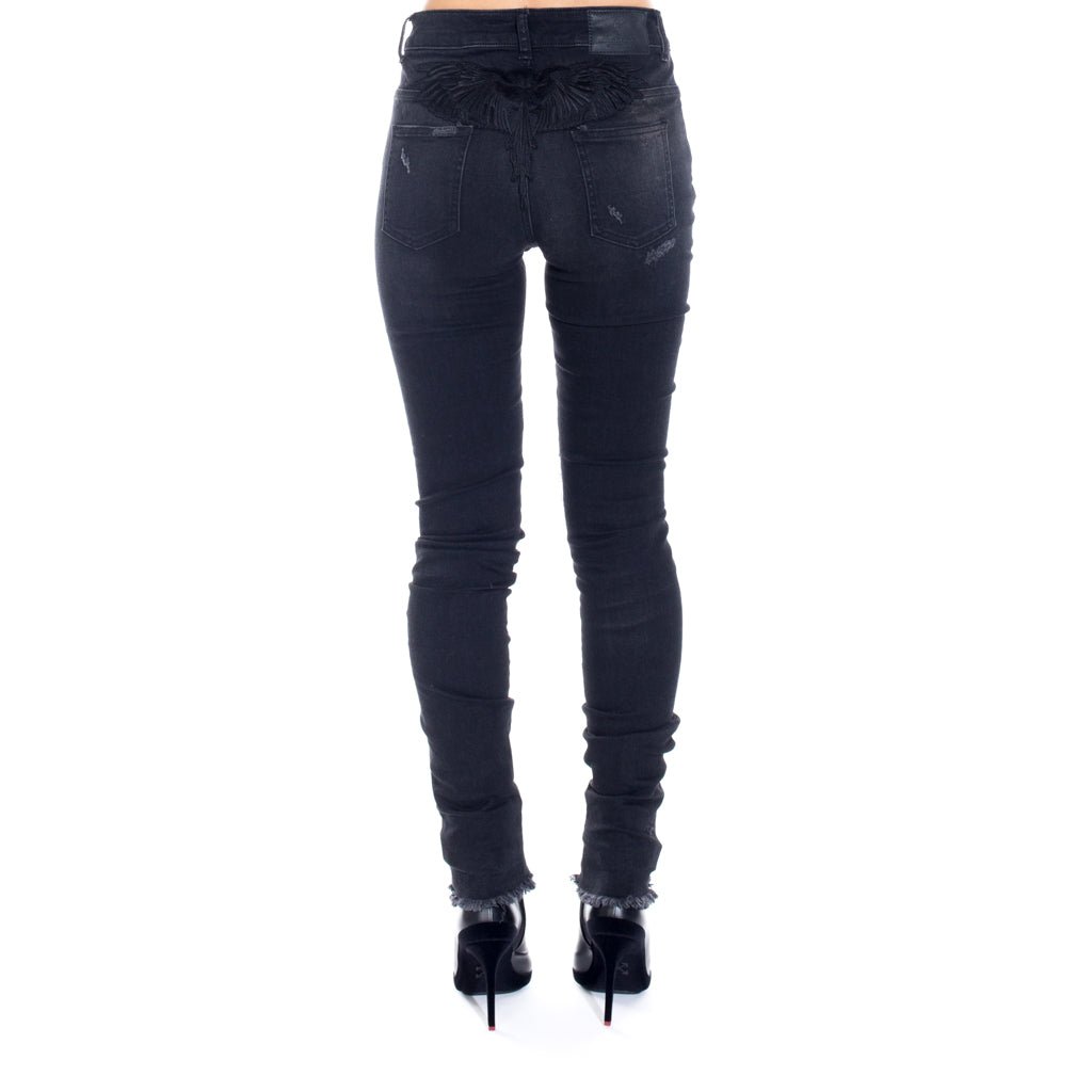 Marcelo Burlon Womens Kateun Skinny Jeans Black - 3