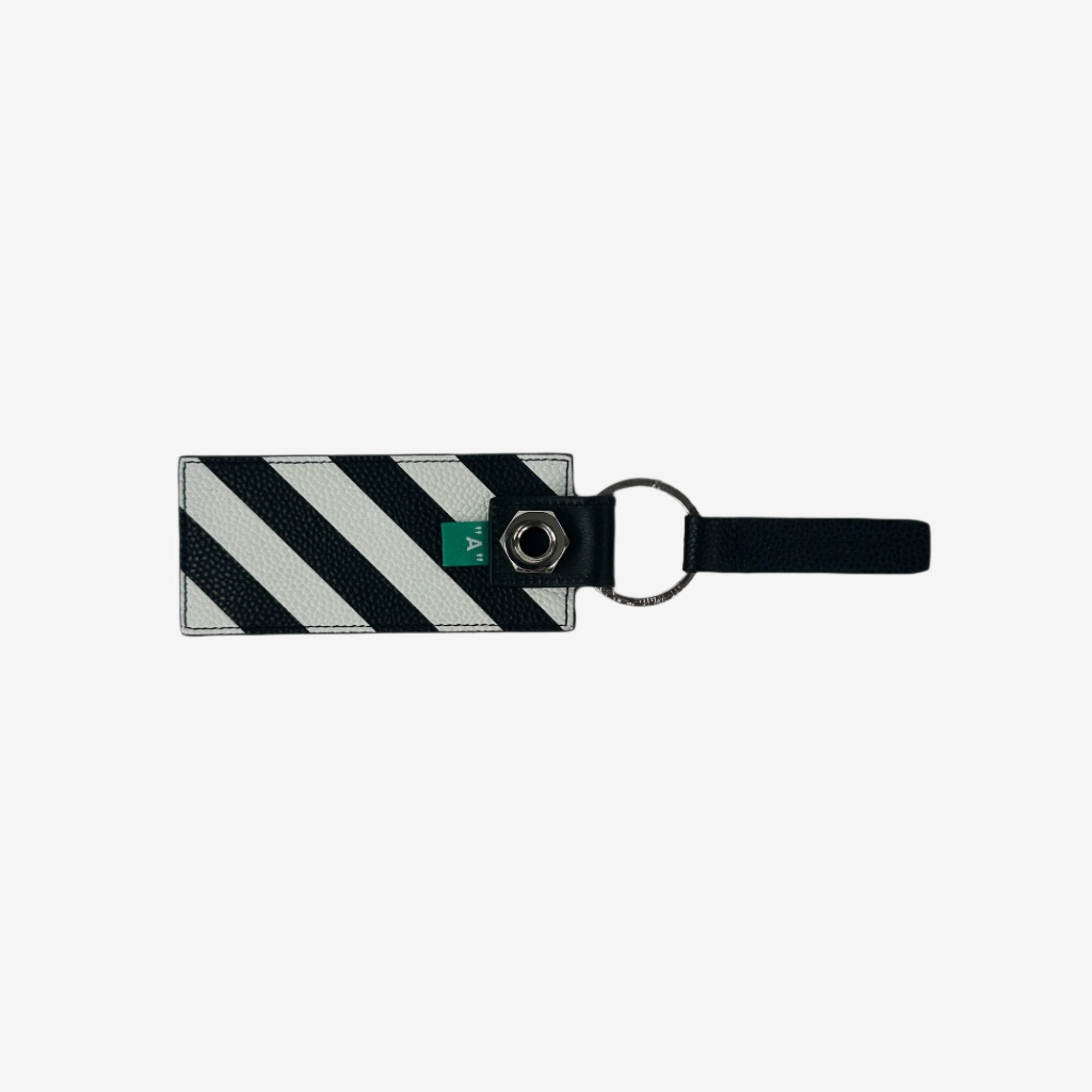 Off - White Diagonal Keychain Black - 1