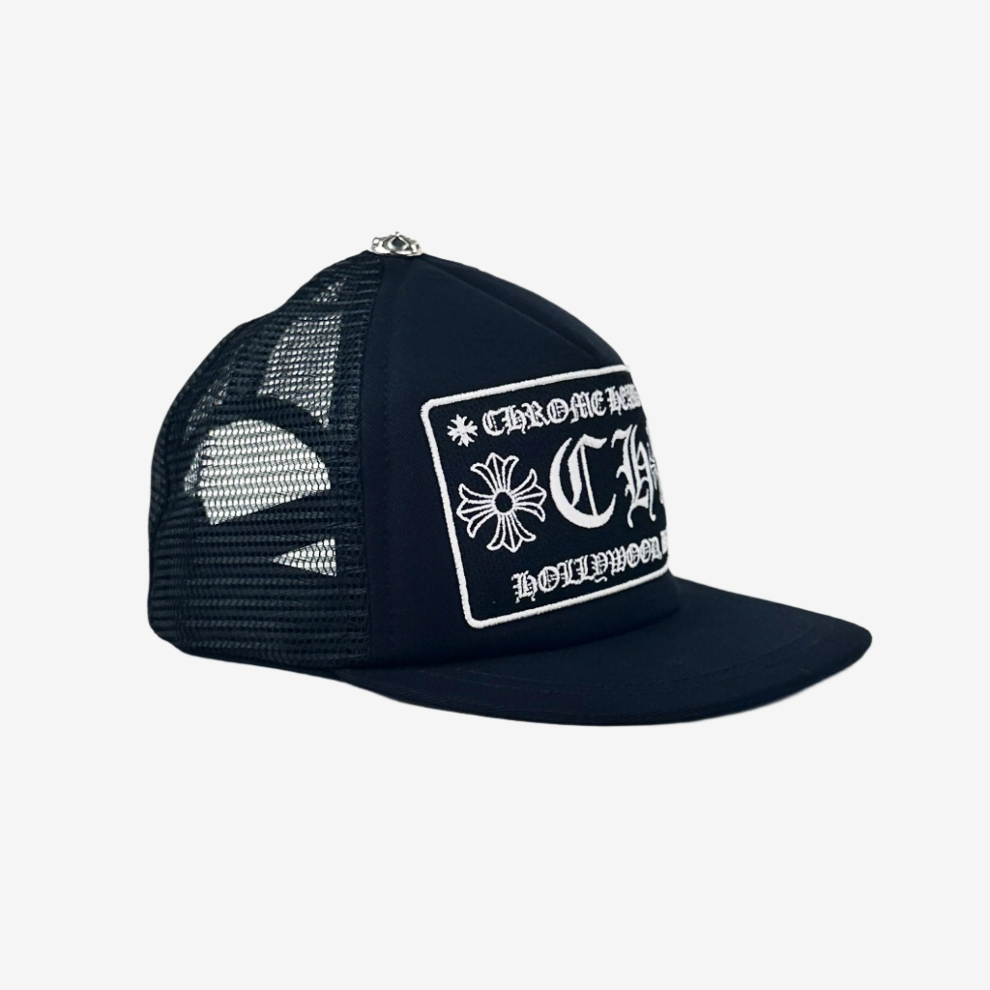 Chrome Hearts Kids CH Patch Black Trucker Cap Black - 2