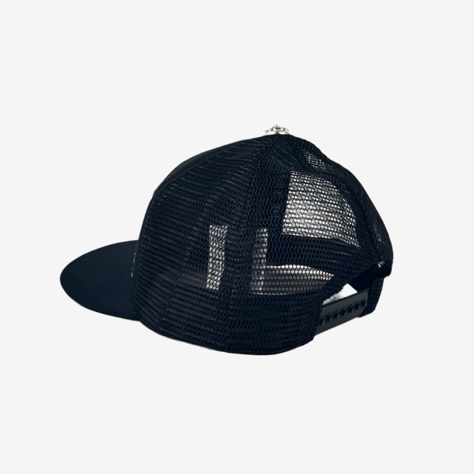 Chrome Hearts Kids CH Patch Black Trucker Cap Black - 3