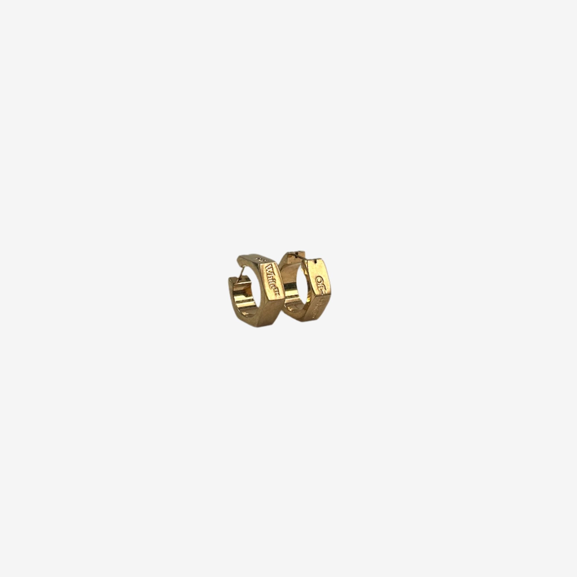 Off - White Medium Hexnut Gold Earrings Gold - 2