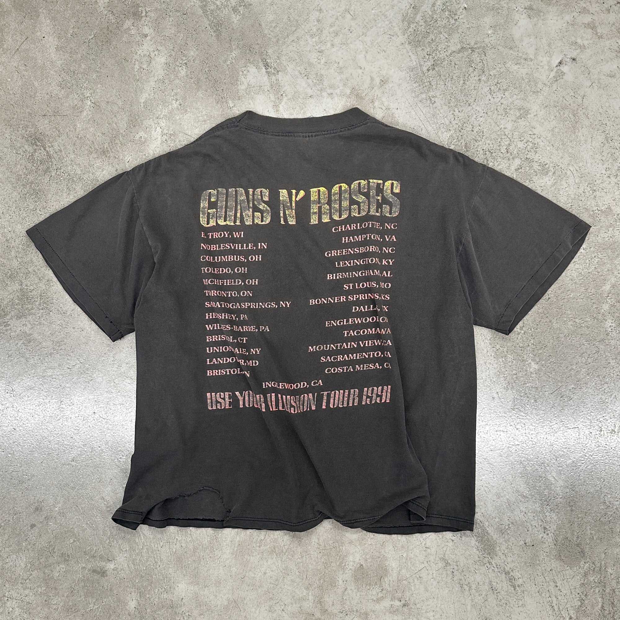 Earthling VIP Guns N Roses Vintage T-Shirt Black - 3