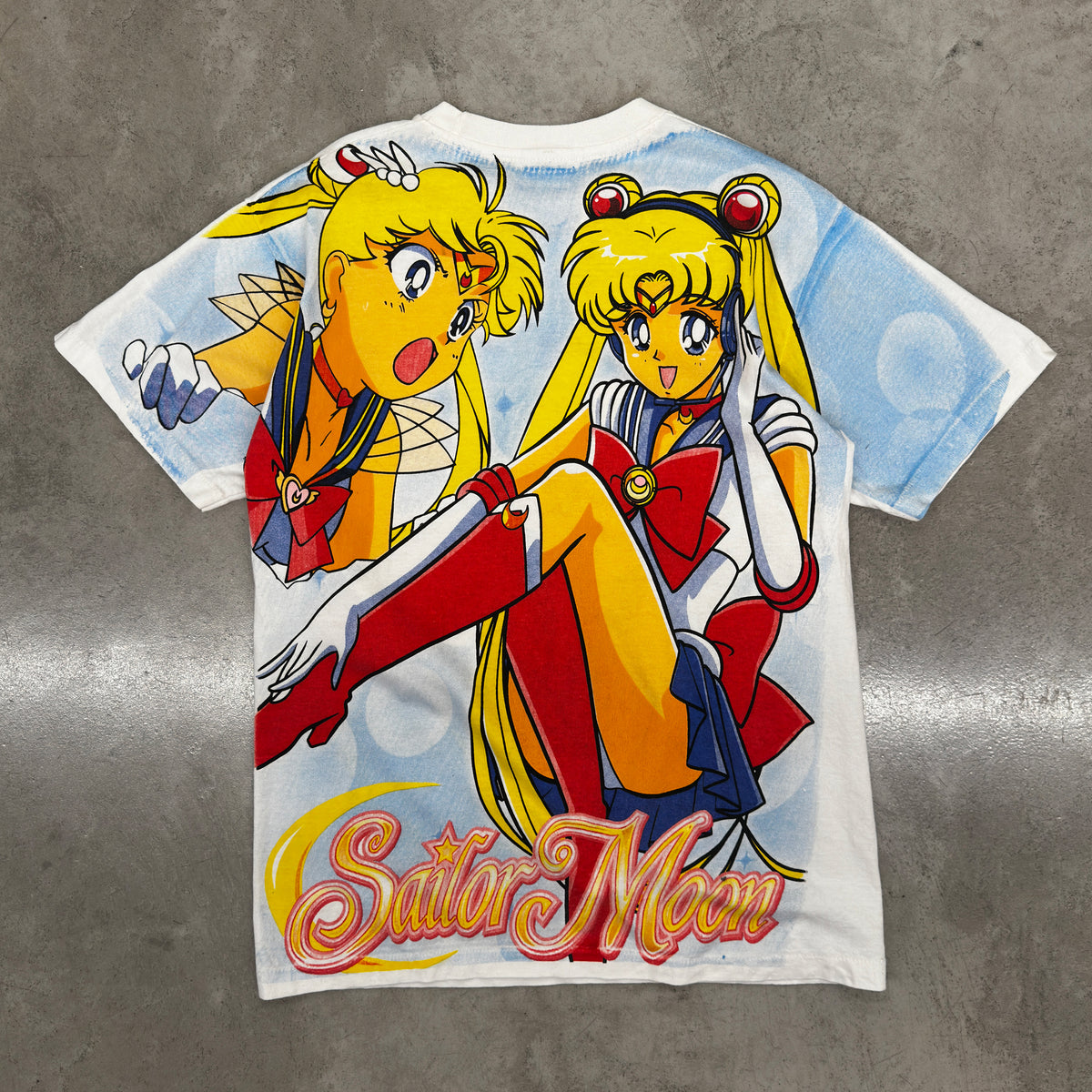 Earthling VIP Mens Sailor Moon Vintage T-Shirt in White