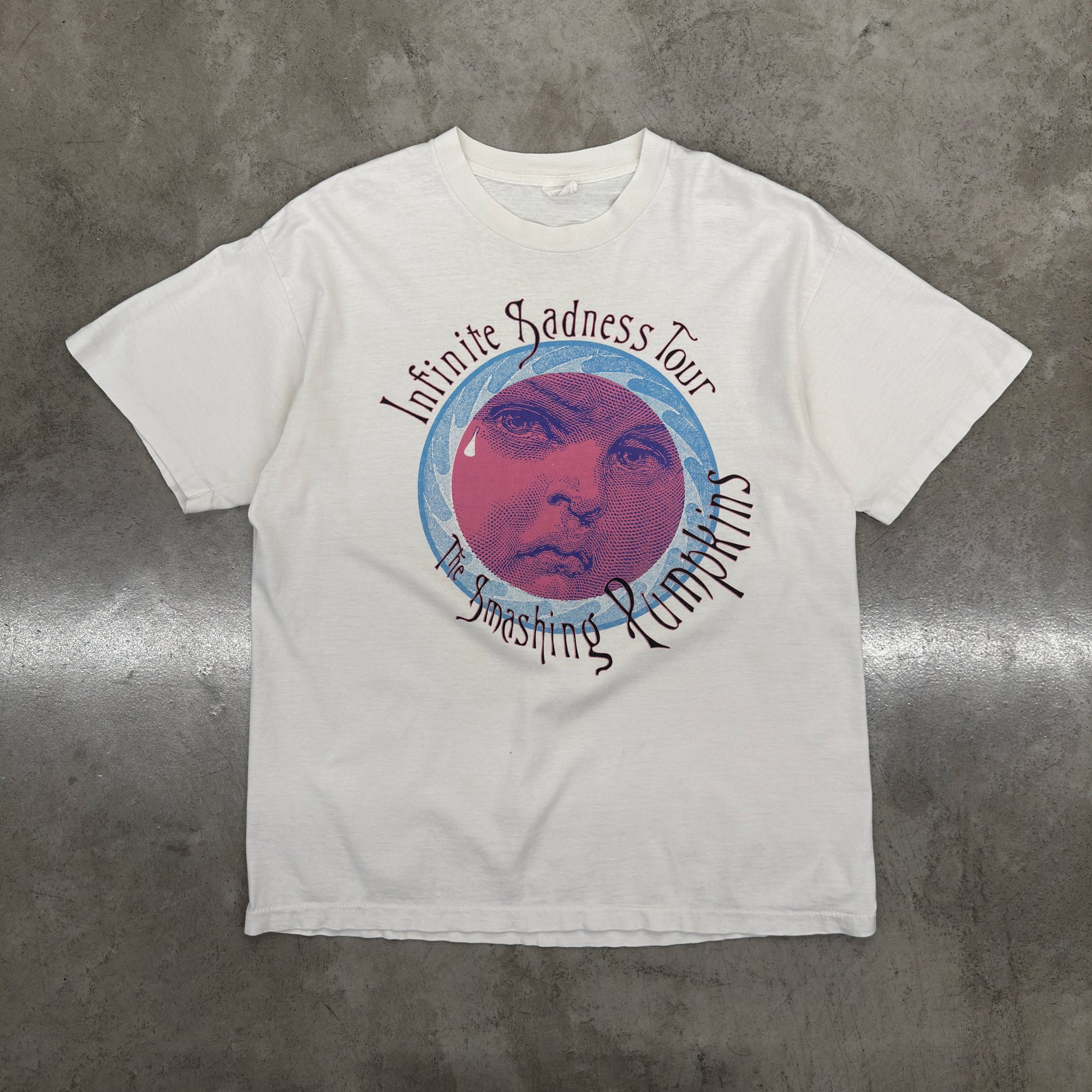 Earthling VIP Mens Smashing Pumpkins Vintage T-Shirt in White