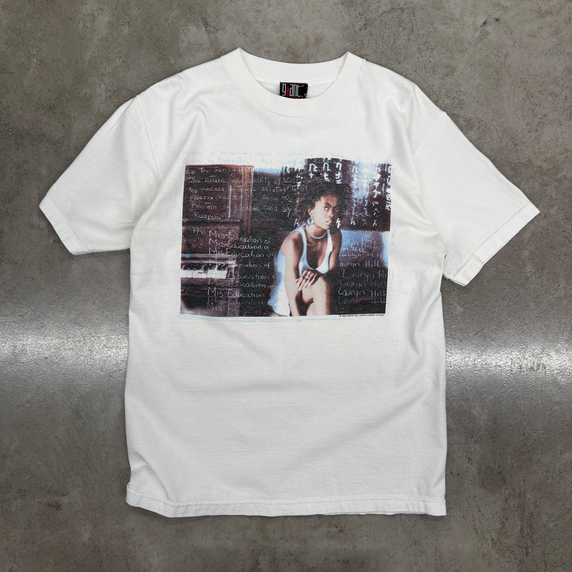 Earthling VIP Mens Lauryn Hill Vintage T-Shirt in White