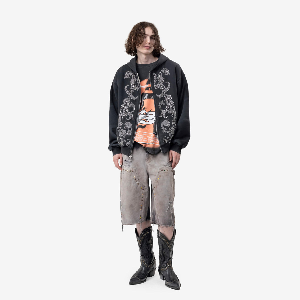 Thermal Lined Crystal Zip Hoody