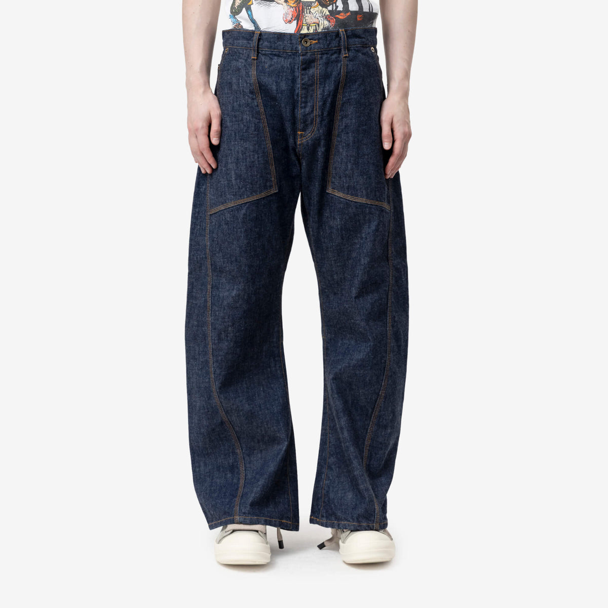 3D Cutting Denim Jeans