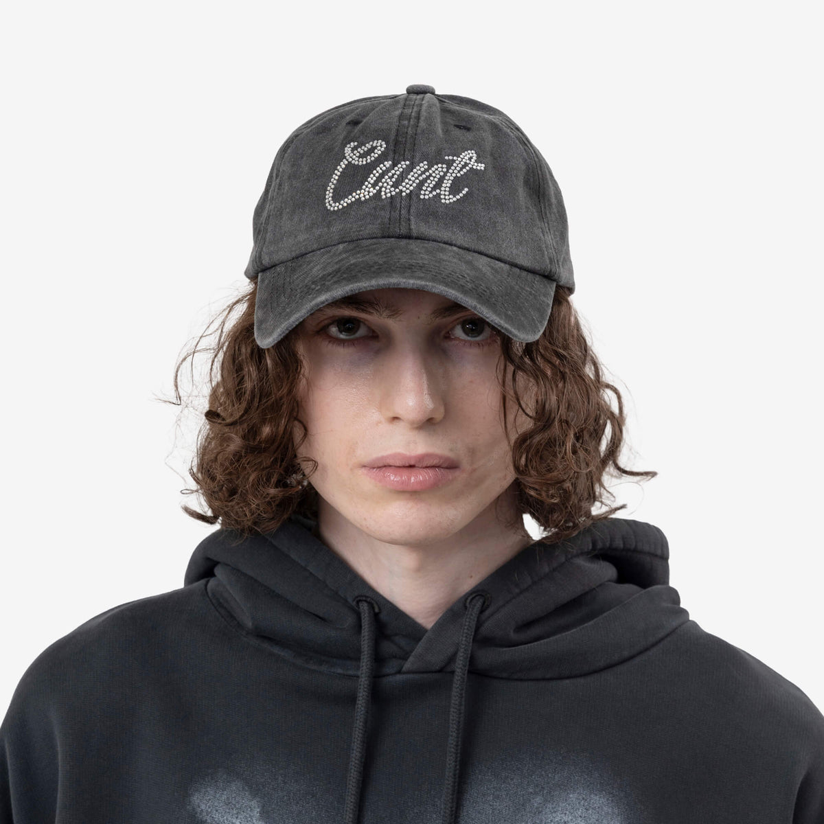 Cunt Stonewash Rhinestone Cap