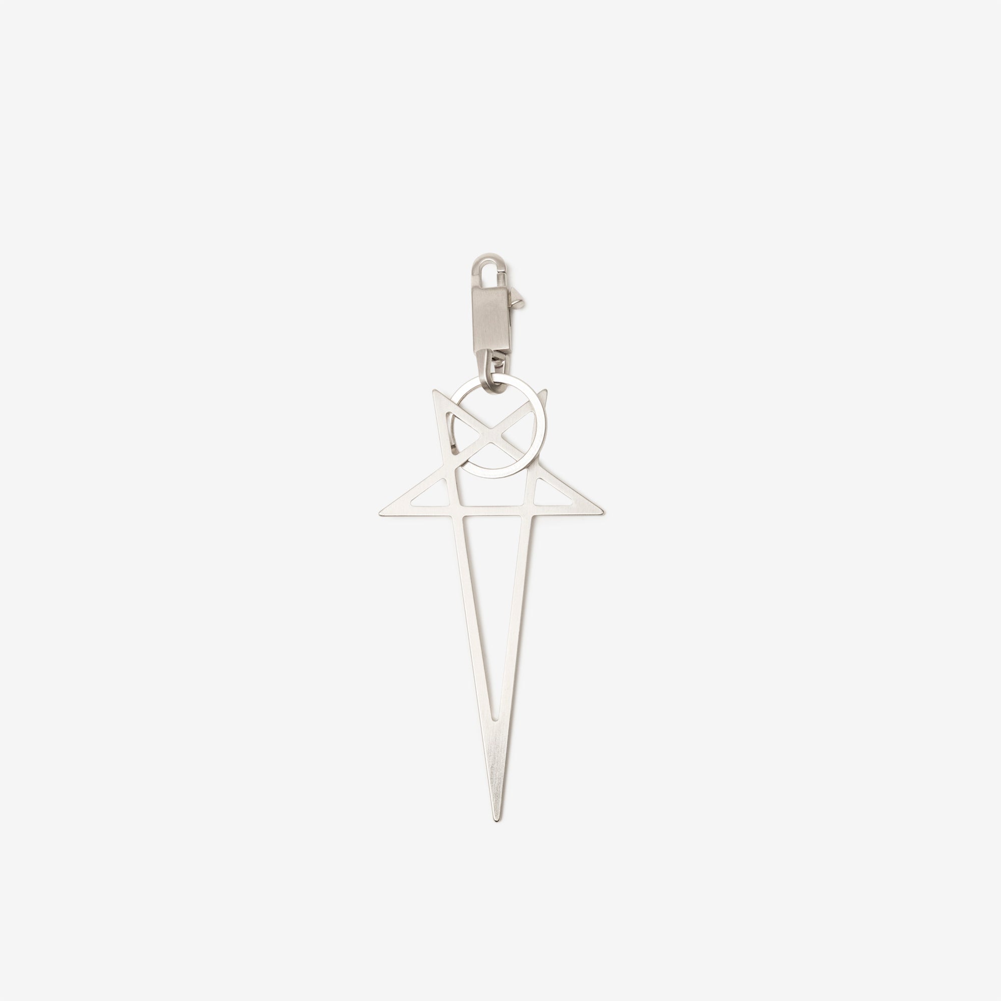 Rick Owens ビッグ ペンタグラム キーチェーン パラジウム｜Feuille