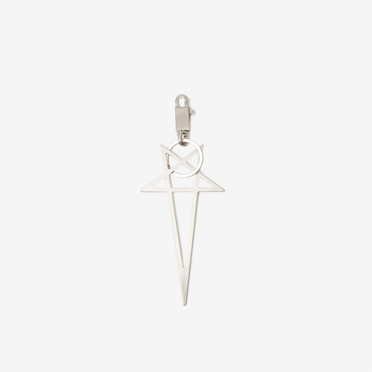 Rick Owens ビッグ ペンタグラム キーチェーン パラジウム｜Feuille