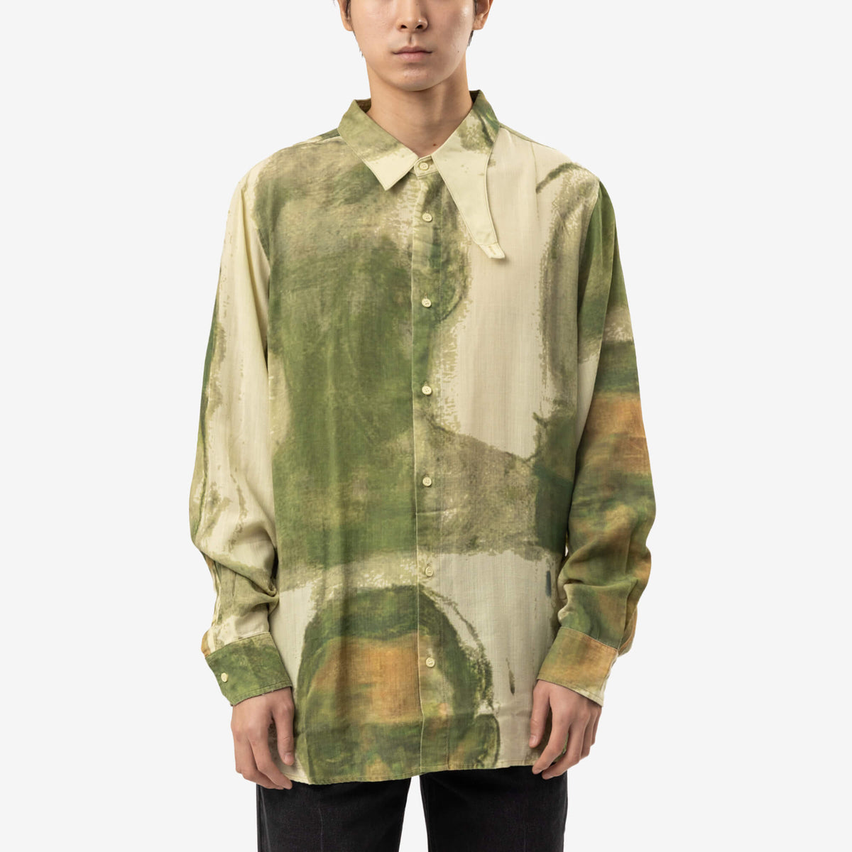 Face Sketches Storm Flap Button Up Shirt