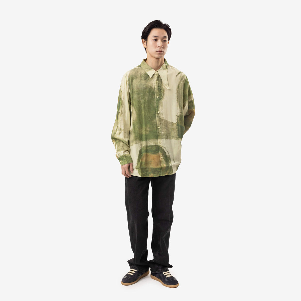Face Sketches Storm Flap Button Up Shirt