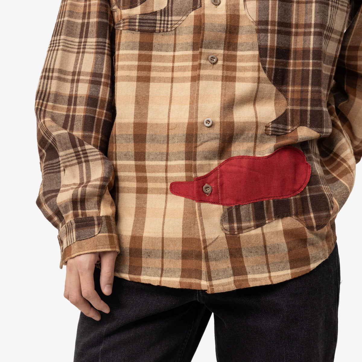 Chemise en flanelle Patchwork Face