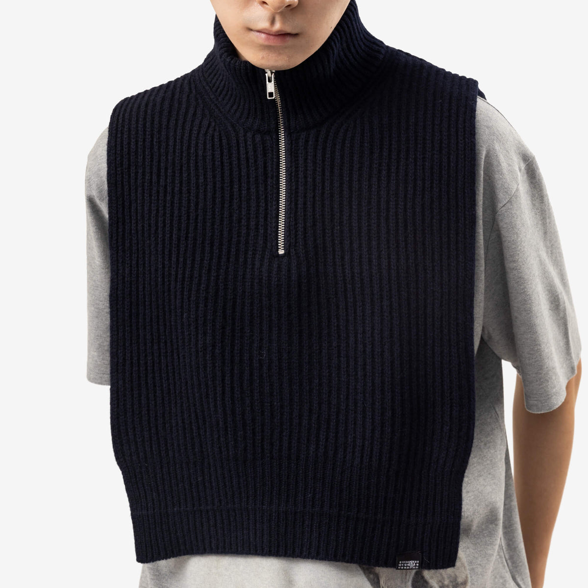 Ribbed Quarter Zip Stole
