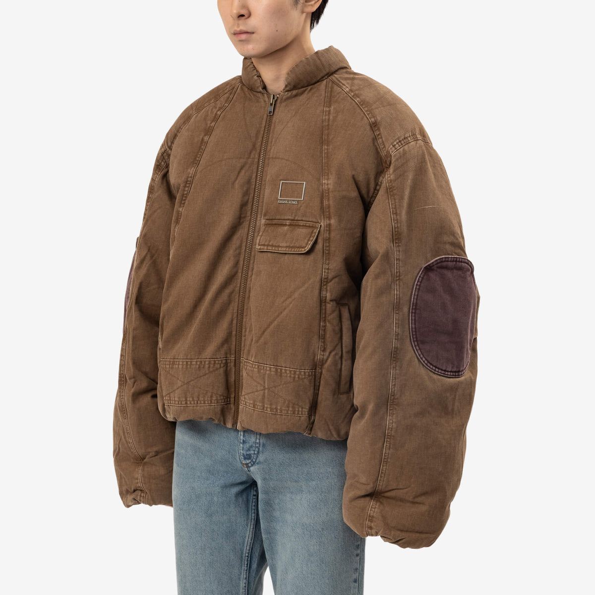 Girl Face Washed Cotton Bomber