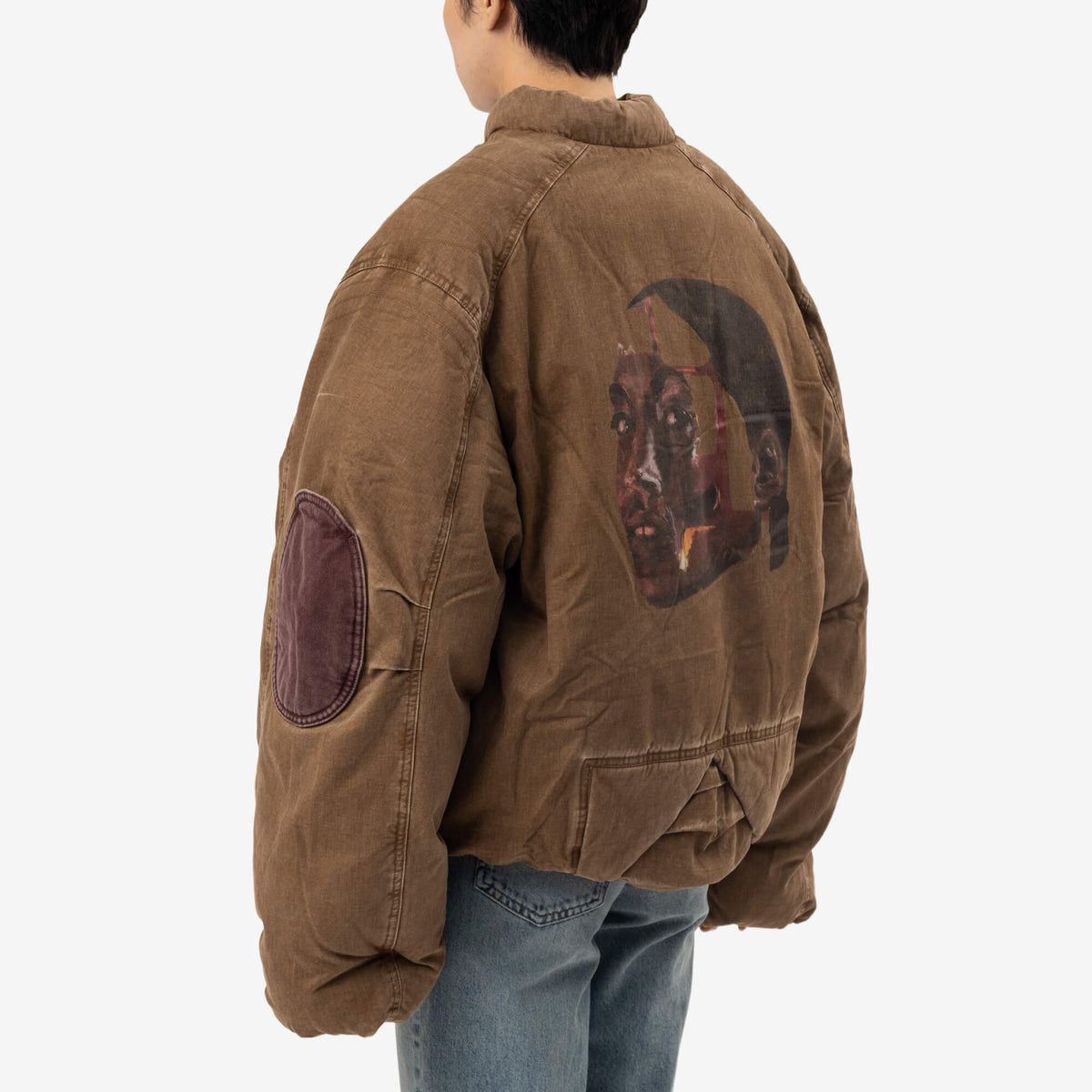 Girl Face Washed Cotton Bomber