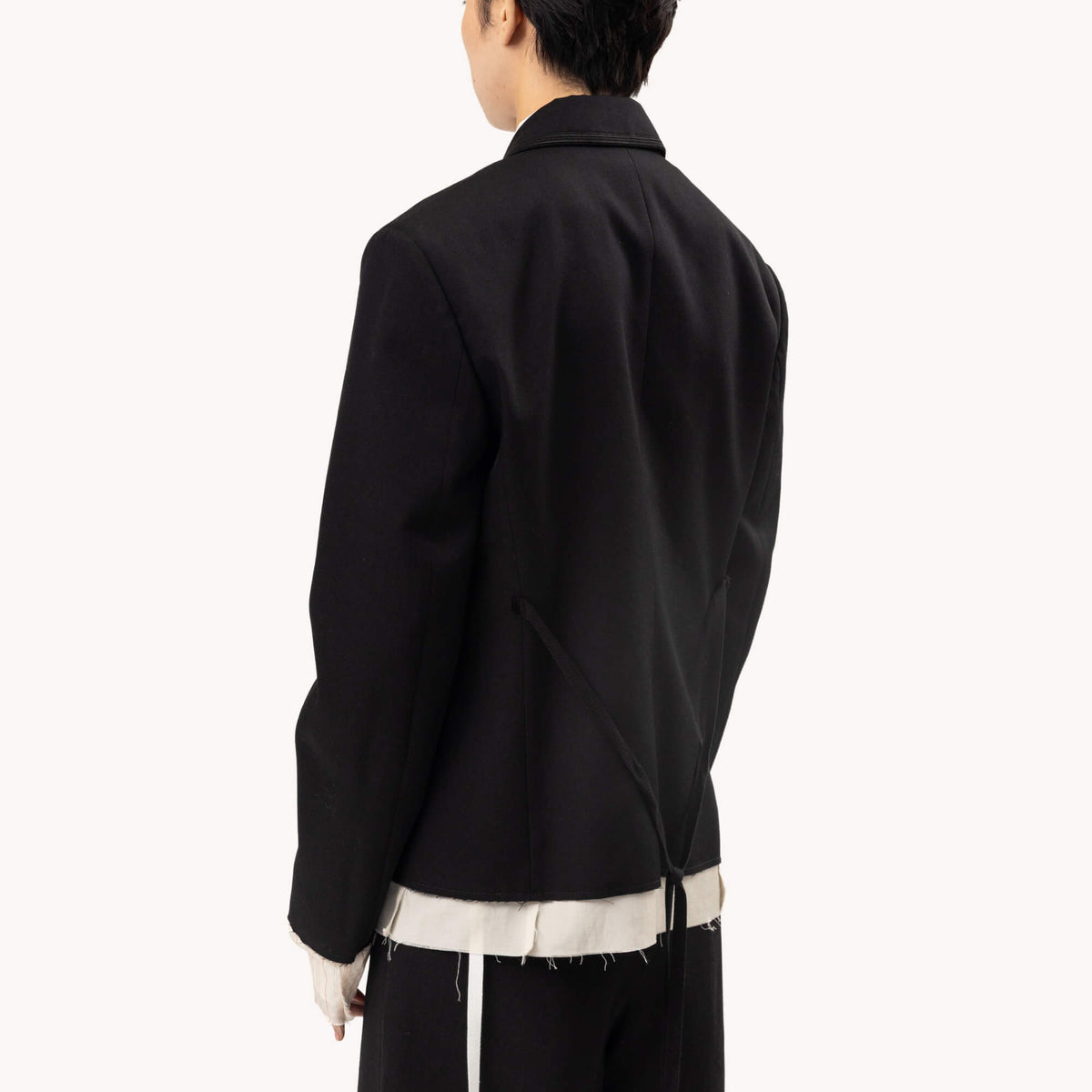 Peton Destructured Slim Fit Contrast Edge Blazer