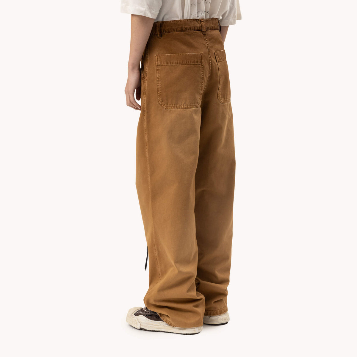 Pantalon Tor droit ample délavé au soleil camel
