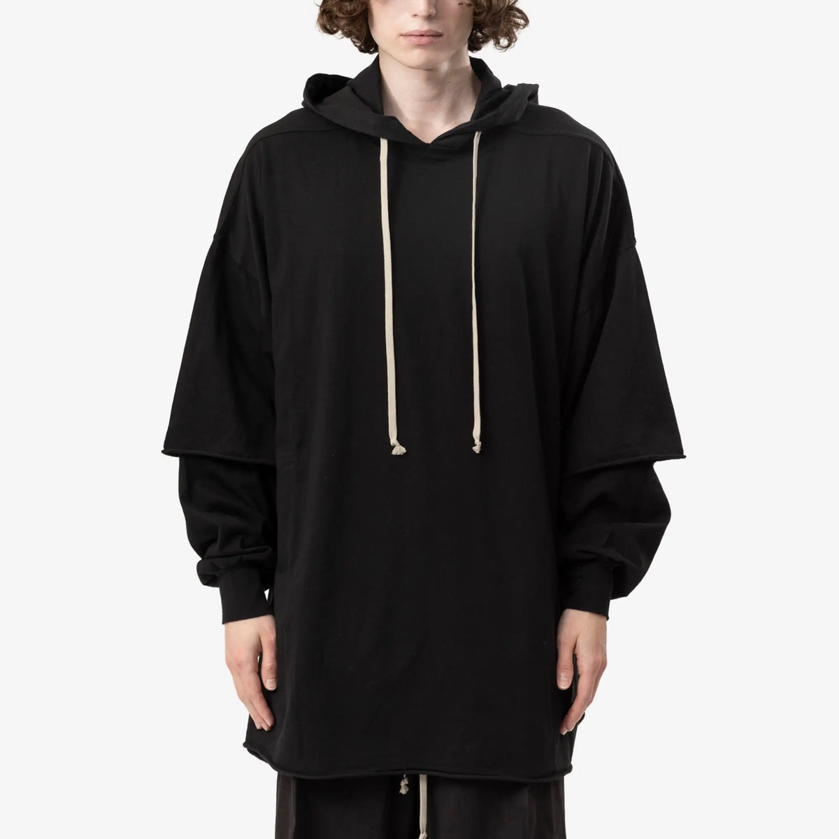 Rick Owens DRKSHDW Tommy Hustler Hoodie Black
