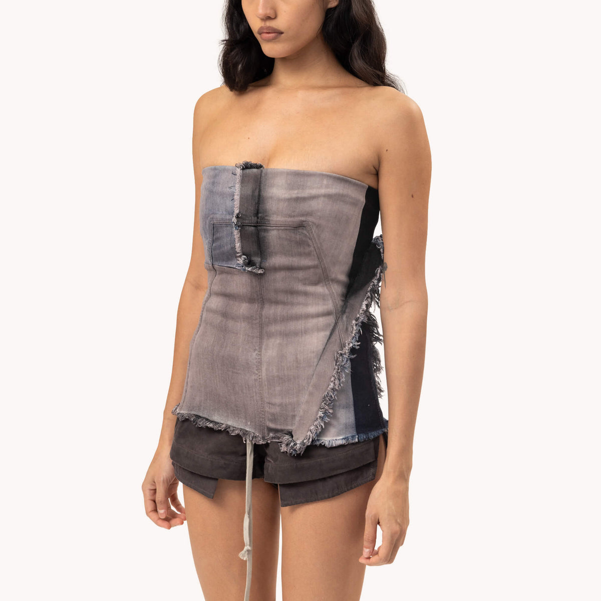 Womens Denim Bustier Top