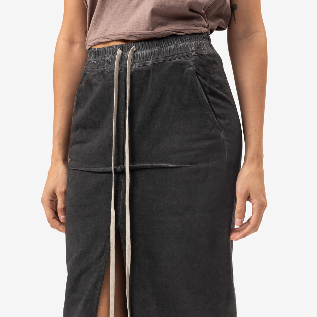 Womens Pull On Sliced Pillar Skirt