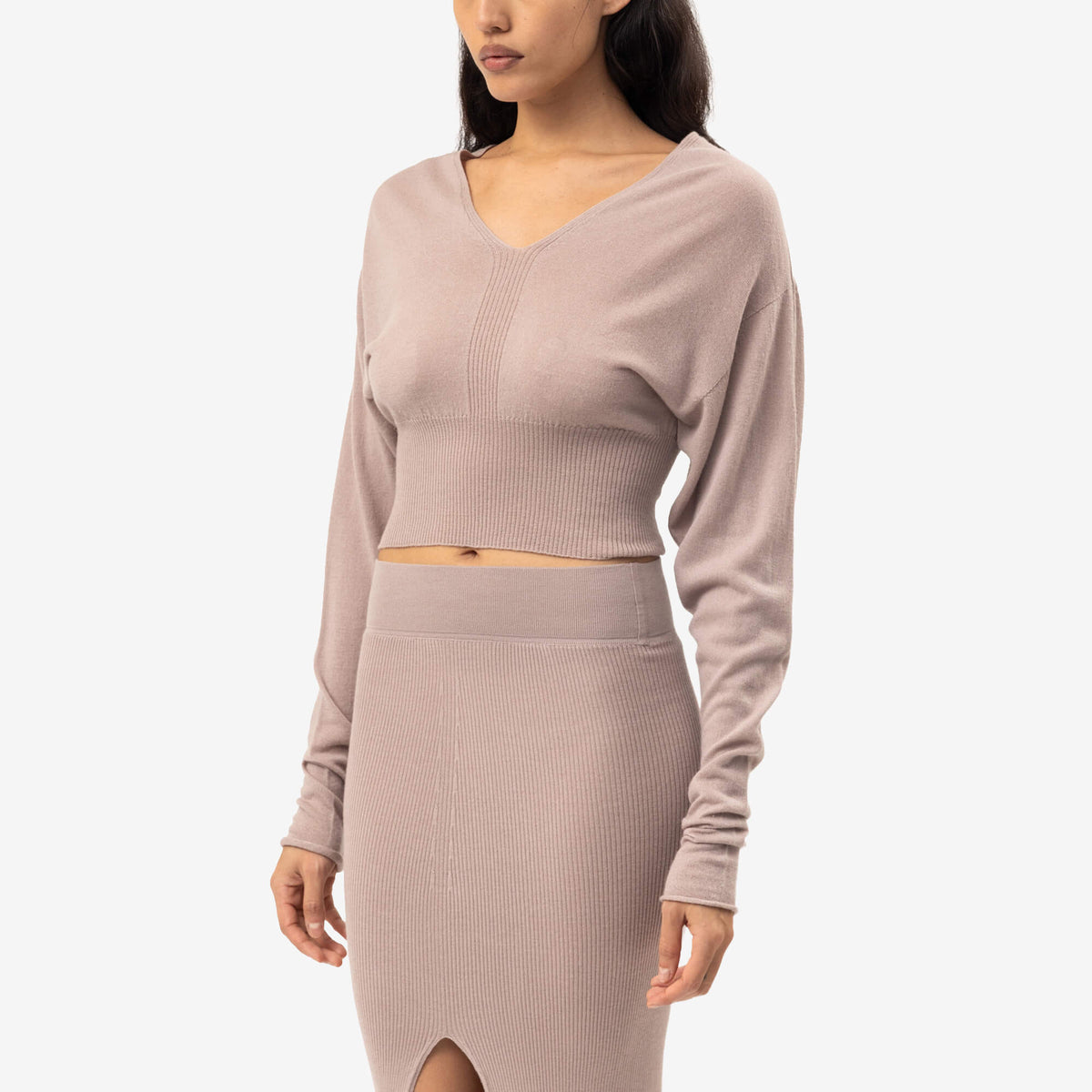 Womens V-Neck Cropped Top