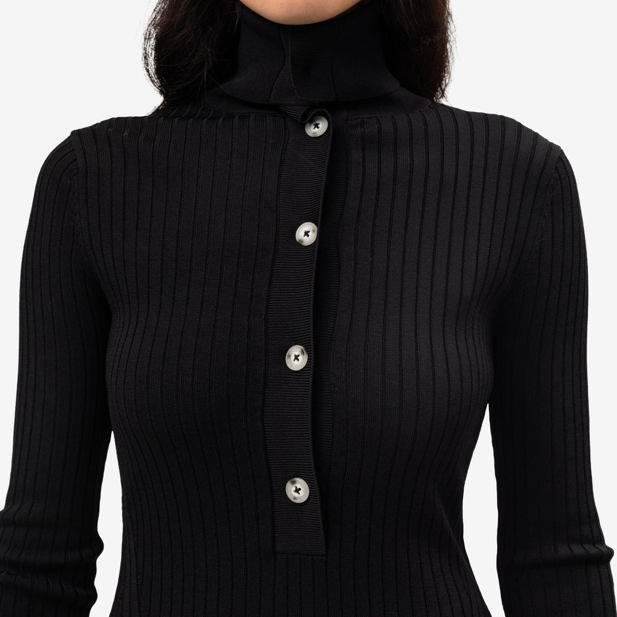 Henley à col montant pour femme