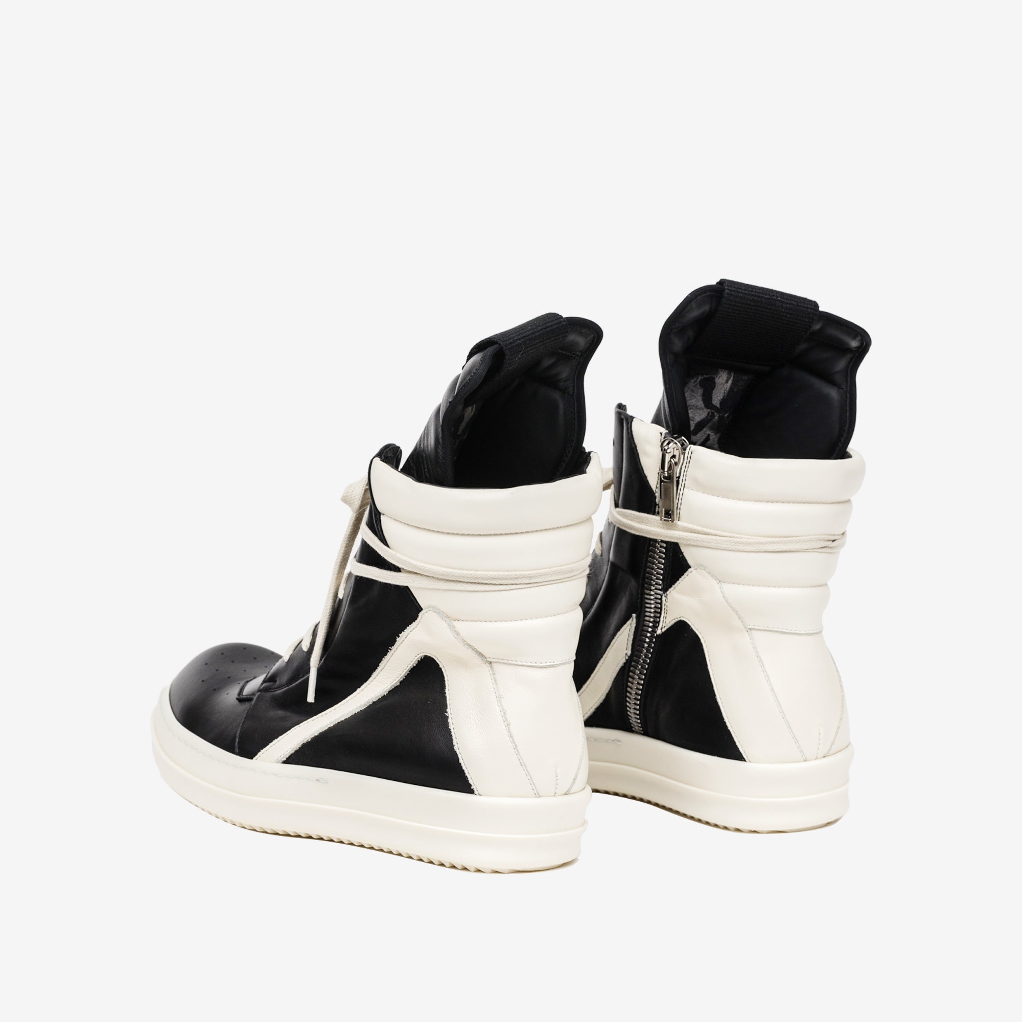 Rick Owens Geobasket Sneakers Black/Milk/Milk - 5
