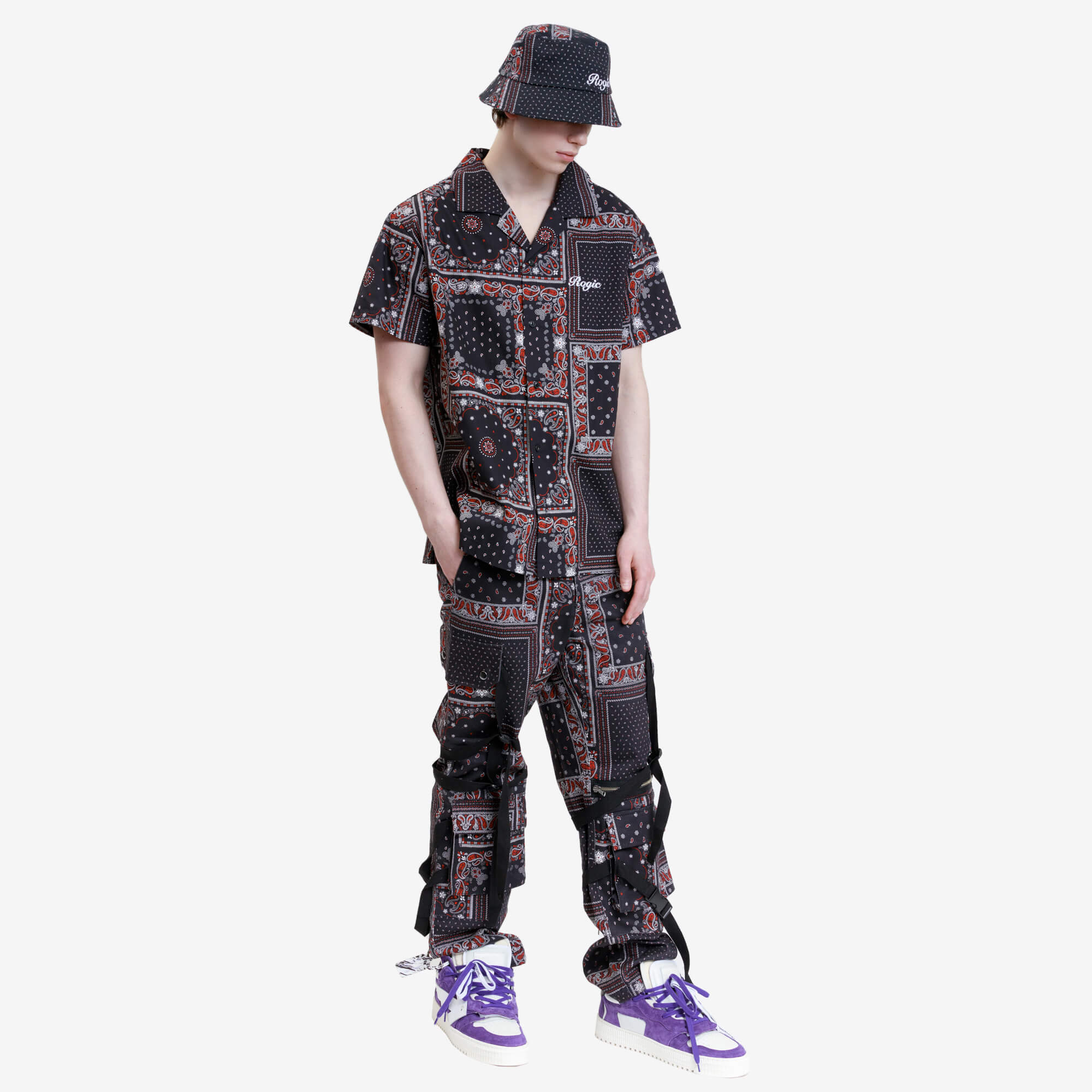 ROGIC Red Paisley Bondage Pants Red - 2