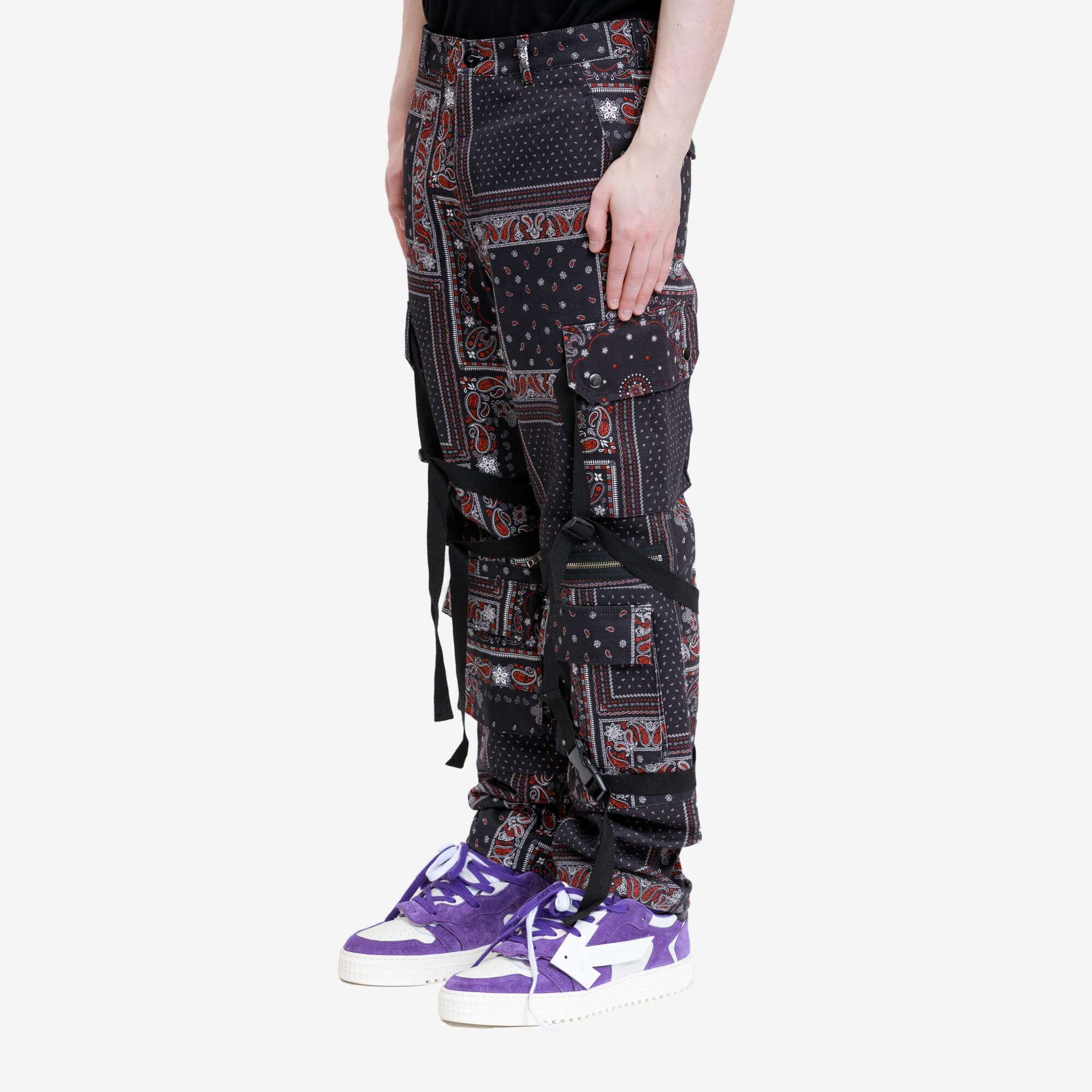 ROGIC Red Paisley Bondage Pants Red - 3