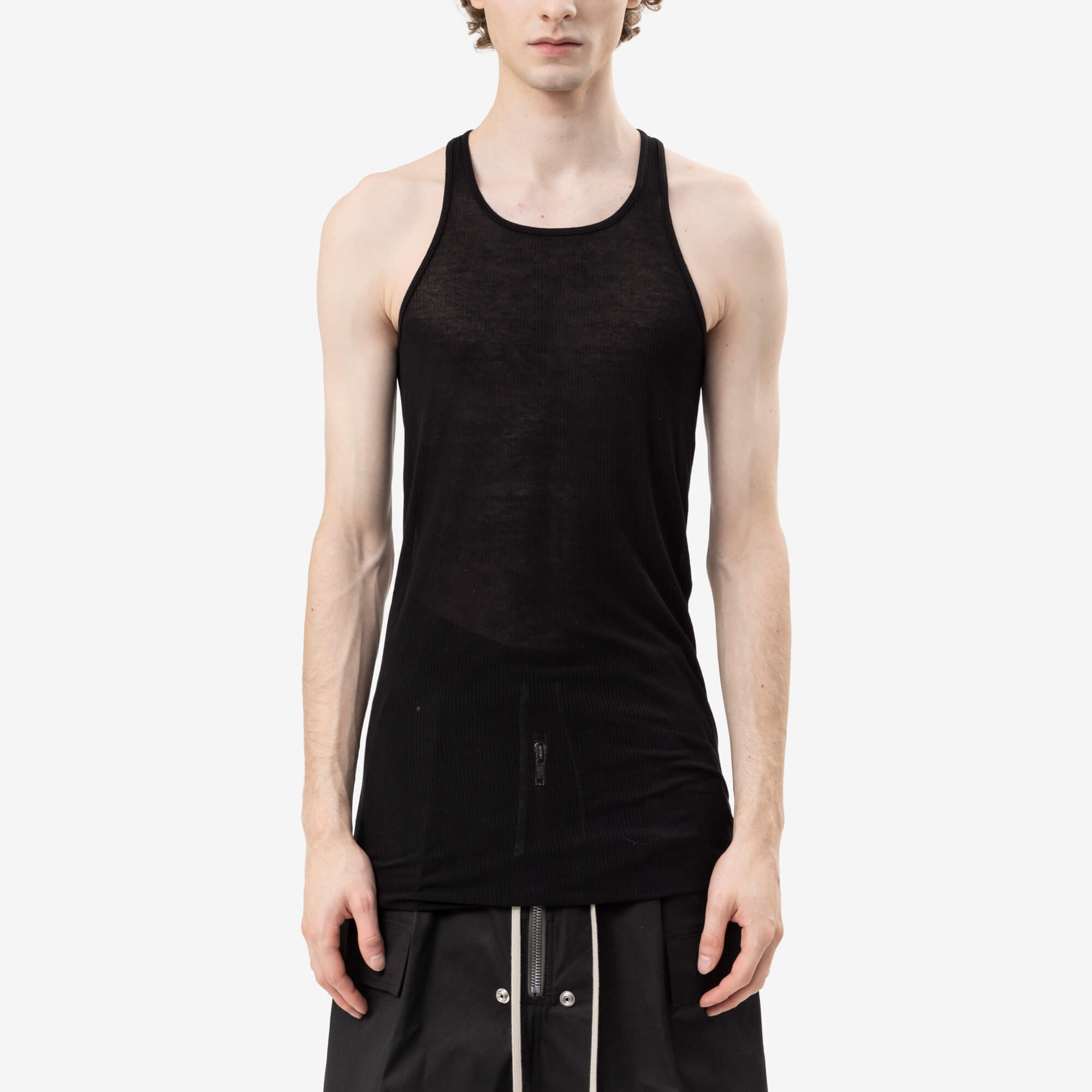 Rick Owens ベーシック リブタンクトップ ブラック｜Feuille