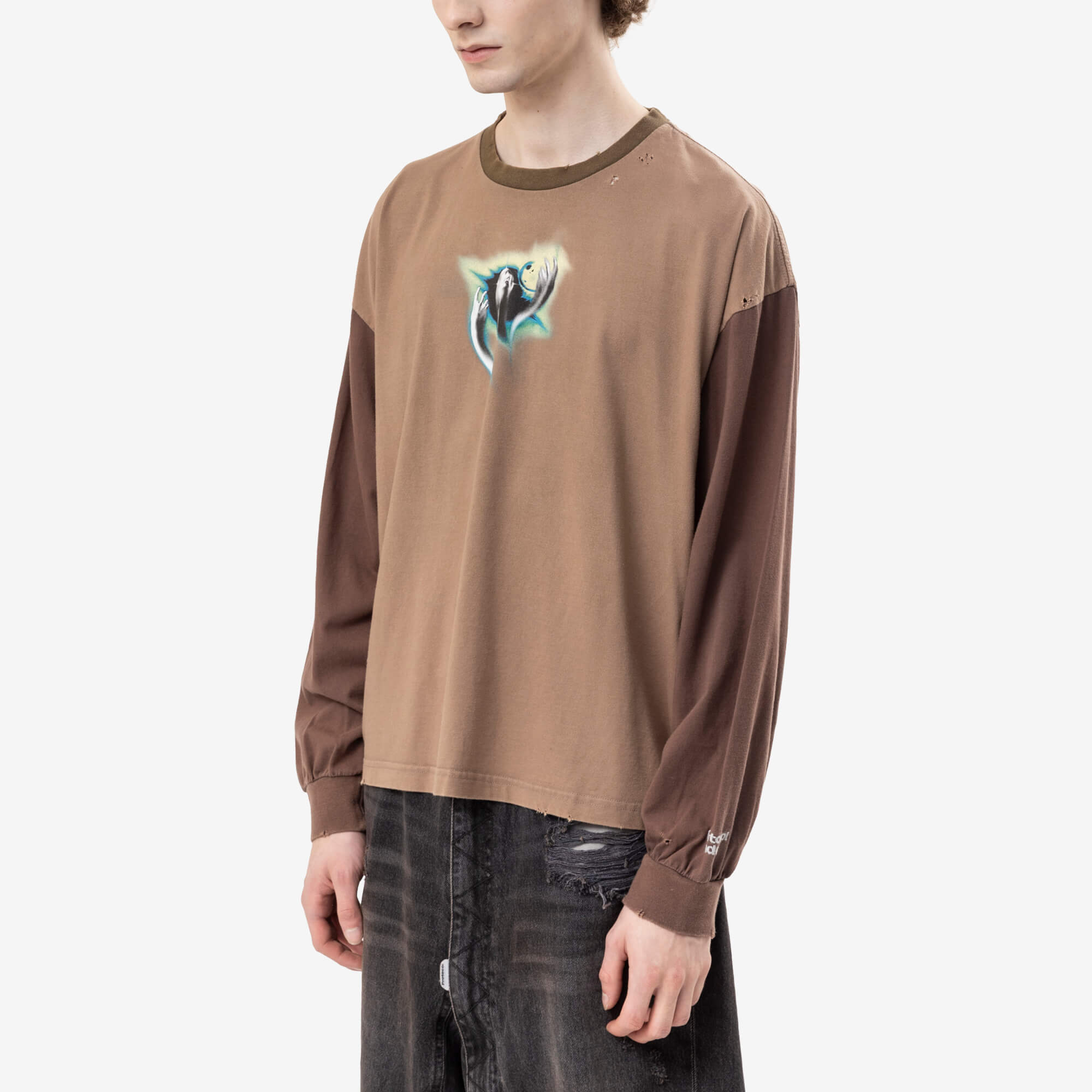 Panelled Pocket Long Sleeve T-Shirt