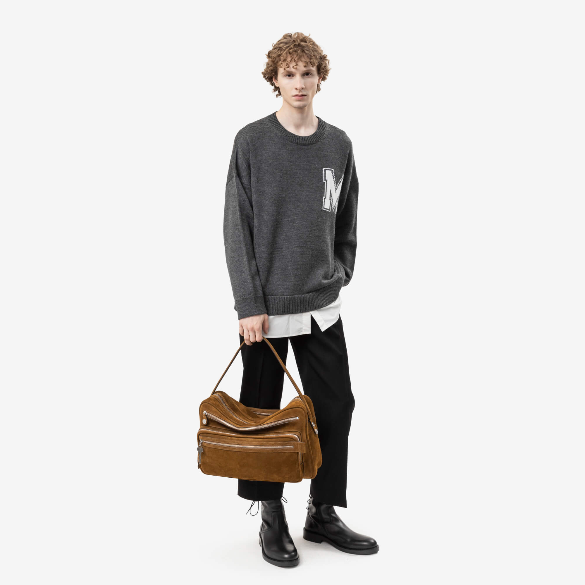 Camero Camera Suede Shoulder Bag