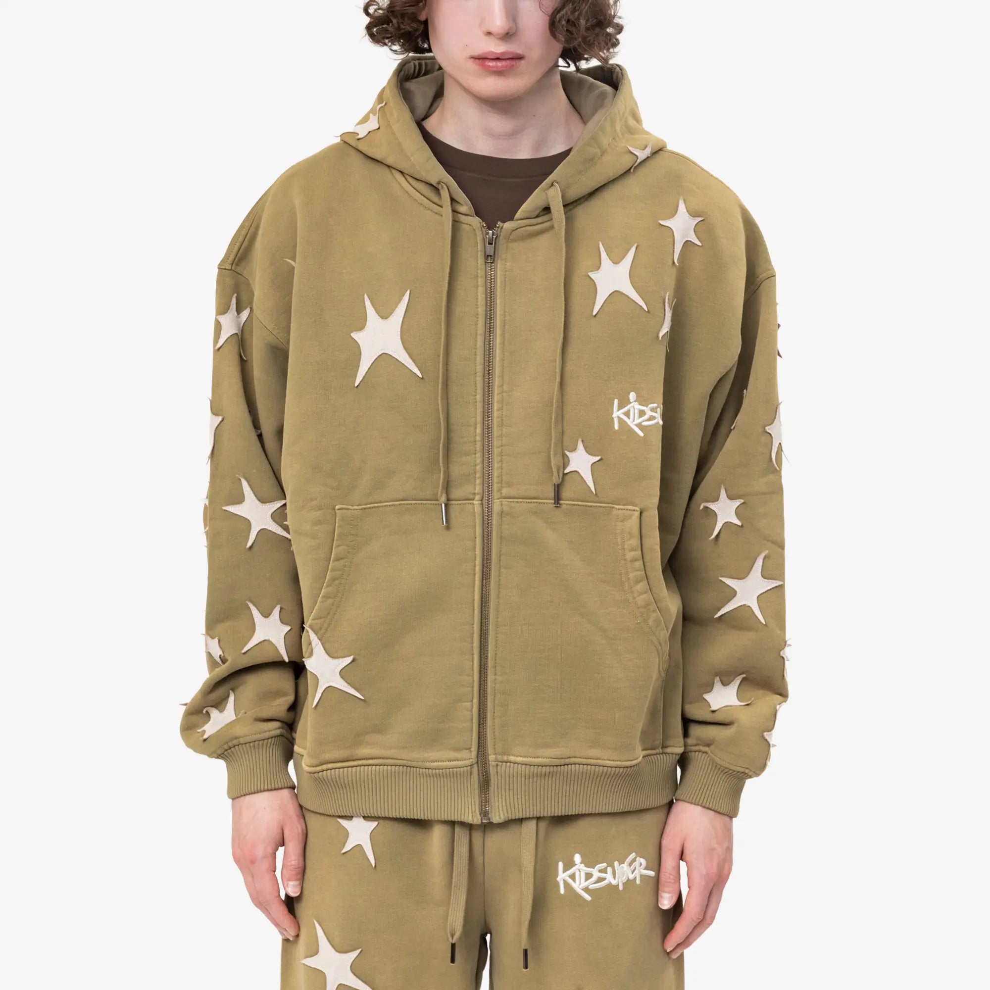 Stars Patchwork Washed Hoody